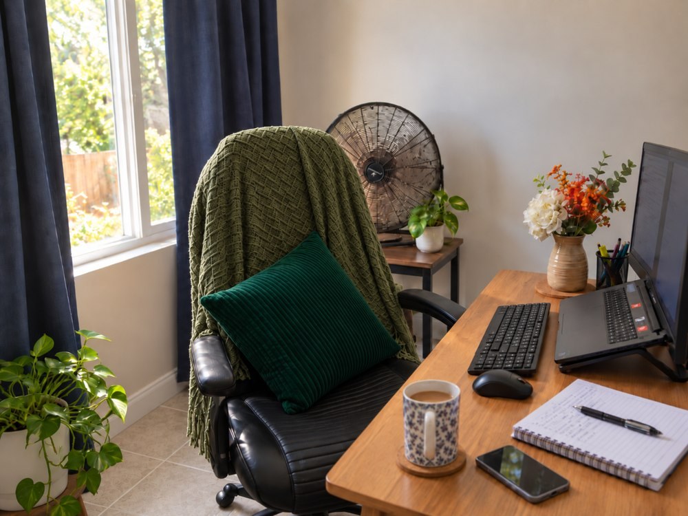 Working from a home office